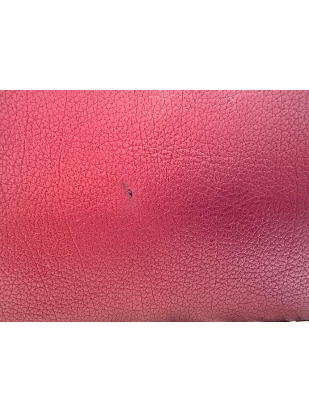 Coach Mickie Satchel Pebbled Leather Bag with Adjust Strap in Metallic Cherry